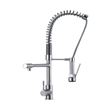 High Quality Brass Pull Out Chrome Plated Spring Faucet